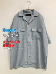 Kappa カッパ シャツ/ブラウス M スカイブルー 無地 ミドル丈 半袖 オープンカラー メンズのサムネイル