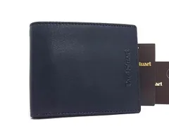 ■新品同様■ Paul Stuart ポールスチュアート レザー 二つ折り 財布 ウォレット 小銭入れ 札入れ メンズ ネイビー系 BS1877のサムネイル