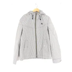美品 BURBERRY BLACK LABEL バーバリーブラックレーベル D1F07-506-24 ナイロンジャケット L ポリエステル他 ギンガムチェック アウター ダブルジッパー メンズ AD2145A7 のサムネイル
