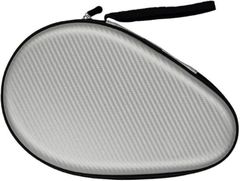 CASPER01 탁구 라켓 케이스 보호 지퍼 탁구 커버 가방 방수 방진 EVA 하드 쉘 (카본조 실버, 18cm x 18cm x 130cm)