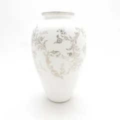 美品 WEDGWOOD ウェッジウッド VERA WANG ヴェラウォン ヴェラレース 花瓶 フラワーベース H17 インテリア オブジェ SU14728V2 のサムネイル