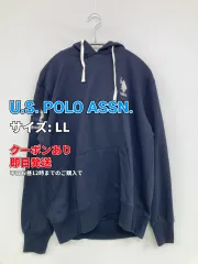 U.S. POLO ASSN. ユーエスポロアッスン パーカー LL ネイビー コットン 無地 ワンポイント ブランドロゴ 刺繍 プルオーバー 長袖 メンズ レディースのサムネイル