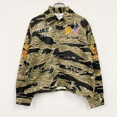 3*母様 美品 ベトジャン 龍刺繍 ビッグサイズ 迷彩 タイガーカモ