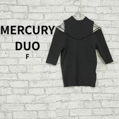 MERCURY DUO オープンショルダーリブニット 五分袖 古着のサムネイル
