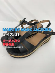 MARC BY MARC JACCOBS マークバイマークジェイコブス サンダル 37 ブラック ラバー/EVA 合成皮革/人工皮革 無地 ウエッジ 厚底 3.1～5cm ストラップあり エスパドリーユ レディースのサムネイル