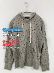 Gymphlex ジムフレックス パーカー 14 グレー コットン 花柄・ボタニカル柄 ワンポイント ブランドロゴ ジップアップ 長袖 レディースのサムネイル