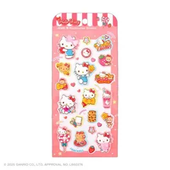 【新品】ハローキティ サンリオキャラクターズ ジュエルマシュマロステッカーズ ハッピーダイナー サンリオ キティ ぷっくり 立体 ふにふに シールのサムネイル
