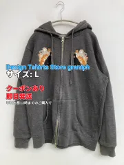 Design Tshirts Store graniph デザインティーシャツストアーグラニフ パーカー L グレー コットン 裏起毛 刺繍 ジップアップ 長袖 メンズ レディースのサムネイル
