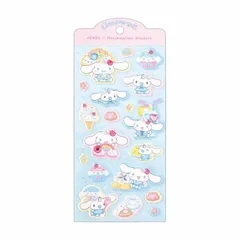 【新品】シナモロール サンリオキャラクターズ ジュエルマシュマロステッカーズ ファンシースナック サンリオ シナモ ぷっくり 立体 ふにふに シールのサムネイル