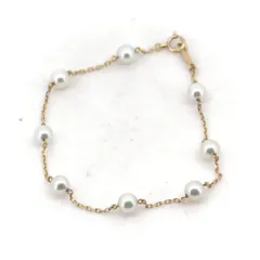 MIKIMOTO ミキモト パール ブレスレット 5.0ミリ K18YG(18金 イエローゴールド) 質屋出品のサムネイル