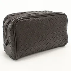 BOTTEGA VENETA ボッテガ・ヴェネタ イントレチャート ポーチ レザー【中古】 ユニセックスのサムネイル