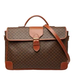 セリーヌ マカダム ハンドバッグ ショルダーバッグ ビジネスバッグ 2WAY ブラウン PVC レザー レディース CELINE【1-0267640】のサムネイル