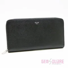 セリーヌ ラージジップドウォレット ラウンドファスナー財布 黒カーフ 中古 10B553BELのサムネイル