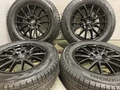 【YK G075 225/65R17】スタッドレス【MiD SCHNEIDER 17インチ 7J5HPCD114.3+48】23年製 バリ溝 ブラック CX-5 エクストレイル等　(KTK751)のサムネイル