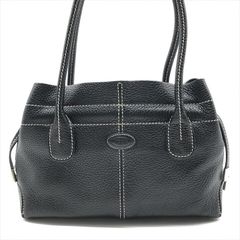 TOD'S トッズ トートバッグ コーニッシュウェーブ ロゴ型押し レザー