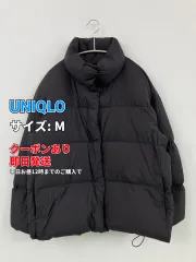 UNIQLO ユニクロ ダウンジャケット/コート M ブラック ナイロン 無地 ショート丈 フードなし ボタン留め レディースのサムネイル