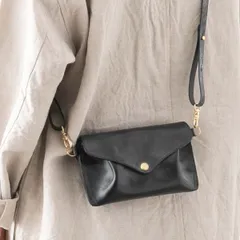 【新品】GLENROYAL グレンロイヤル MEDIUM PURSE W STRAP ミディアムパースショルダーストラップ 03-6018 ショルダーバッグ お財布ショルダー ブライドルレザー 牛革 本革 トープ ブラック 黒のサムネイル