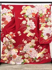 振袖 金通し ラメ刺繍 金銀彩 身丈169cm パールトーン加工済 MO3888 