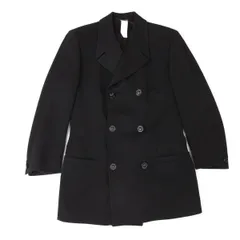 ジャンニヴェルサーチGIANNI VERSACE ウールメデューサボタンダブル3Bジャケット 黒46Sのサムネイル