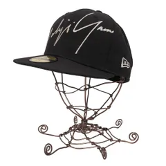 ヨウジヤマモト プールオム×ニューエラYohji Yamamoto POUR HOMME×NEW ERA ロゴ刺繍ウールキャップ 黒のサムネイル