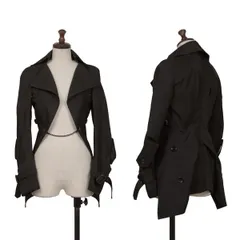 ジュンヤワタナベ コムデギャルソンJUNYA WATANABE COMME des GARCONS 裏柄ウールギャバ再構築ジャケット 黒SSのサムネイル