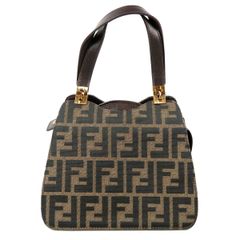 FENDI ズッカ柄 FF金具 ハンドバッグ トートバッグ ヴィンテージ レア