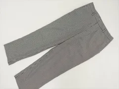 ユニクロ UNIQLO ノータッククロップドパンツ ブラック ホワイト チェック柄のサムネイル