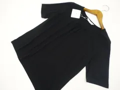80%OFF 定価\12,000 袋入り新品タグ付 コットンファクトリー COTTON FACTORY 洗えるバイオフライス半袖ギャザー入りラウンドネックプルオーバー 40 ブラックのサムネイル