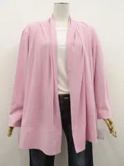 袋入り新品タグ付 コットンファクトリー COTTONFACTORY 洗える長袖 トッパーカーディガン L ピンクのサムネイル