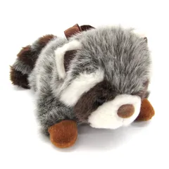 昭和レトロ ピーナッツクラブ アライグマ レッサーパンダ 寝そべり ぬいぐるみのサムネイル