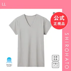 【メール便】【新品】グンゼ GUNZE アセドロン 汗取り付き Vネック Tシャツ 短袖 半袖 メンズ インナー(LL)のサムネイル
