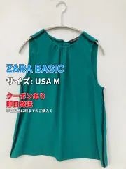 ZARA BASIC ザラベーシック ノースリーブ USA M グリーン レディースのサムネイル