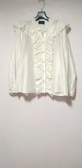未使用級/The HANDSOME正規品 LANVIN COLLECTION シルキー フリル ブラウス55/66のサムネイル
