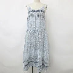 アデュートリステス ロワズィール ADIEU TRISTESSE LOISIR ワンピース キャミワンピ ひざ丈 花柄 綿 ブルー ネイビー ホワイト 青 紺 白 38のサムネイル