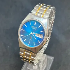T6205 【 動作未確認品 】 SEIKO セイコー TYPE Ⅱ デイデイト クォーツ 7123-7000 青文字盤 腕時計のサムネイル