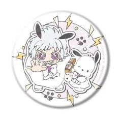 [중고] 배지 빈즈 제온 × 포차코 [금색의 갓슈!! × 산리오 캐릭터즈 홀로그램 캔 배지(57mm) 01.vol.01 콜라보레이션 일러스트]