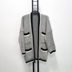 正規品 maje マージュ アーガイル ニット カーディガン ブラック ホワイトのサムネイル