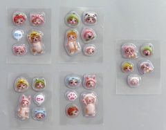 新品・激レア】にゃんにゃんにゃんこ エアインマスコットシール 2枚