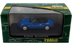 レア絶版EBBROユーノスロードスター1/43 ブルー 人気 ギミックあり