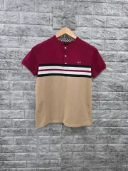 DAKS レディース 半袖 カラーTシャツ シャツ ワイン色 ベージュ色 サイズ 95のサムネイル
