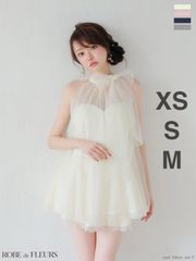 アイボリー (fm3298) XSサイズあり【ROBE de FLEURS/ローブドフルール