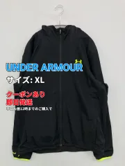 UNDER ARMOUR アンダーアーマー ナイロンジャケット XL ブラック ワンポイント ブランドロゴ フードあり メンズのサムネイル
