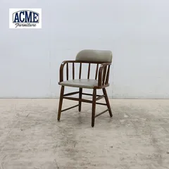 美品 ACME Furniture アクメ ファニチャー OAKS ARM CHAIR BEIGE (PVC) オークス アームチェア ベージュ ダイニングチェア 5万のサムネイル