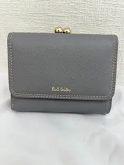 R【保管品】Paul Smith ポールスミス がま口 三つ折り財布 レザーバイカラー グレー ピンク レディースのサムネイル