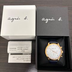 agnes b. VD57 アニエスベー 腕時計 ネイビー クォーツ新電池稼働