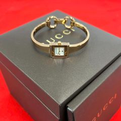 グッチ GUCCI レディース腕時計 Gフレーム 二重巻きベルト ブレス 
