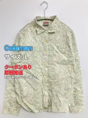 Coleman コールマン シャツ/ブラウス L グリーン コットン その他総柄 ミドル丈 長袖 レギュラーカラー メンズ レディースのサムネイル