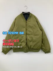 as know as アズノゥアズ ダウンジャケット/コート カーキ 無地 チェック柄 ショート丈 フードなし ジップアップ レディースのサムネイル