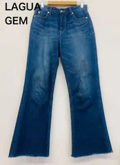 LAGUA GEM ラグアジェム フレアデニム ジーンズ カットオフ ブーツカット 美脚 25のサムネイル