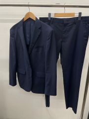 未使用 デサント セットアップ スーツ ビジネス ネイビー XL 大きい